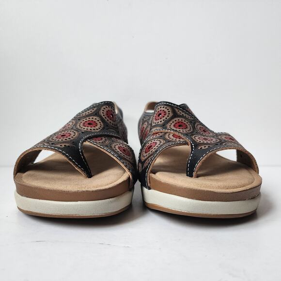 Spring Step L'Artiste Sandals Erice Womens Size 40 EU 9 US Black Red Cutout - Picture 4 of 11